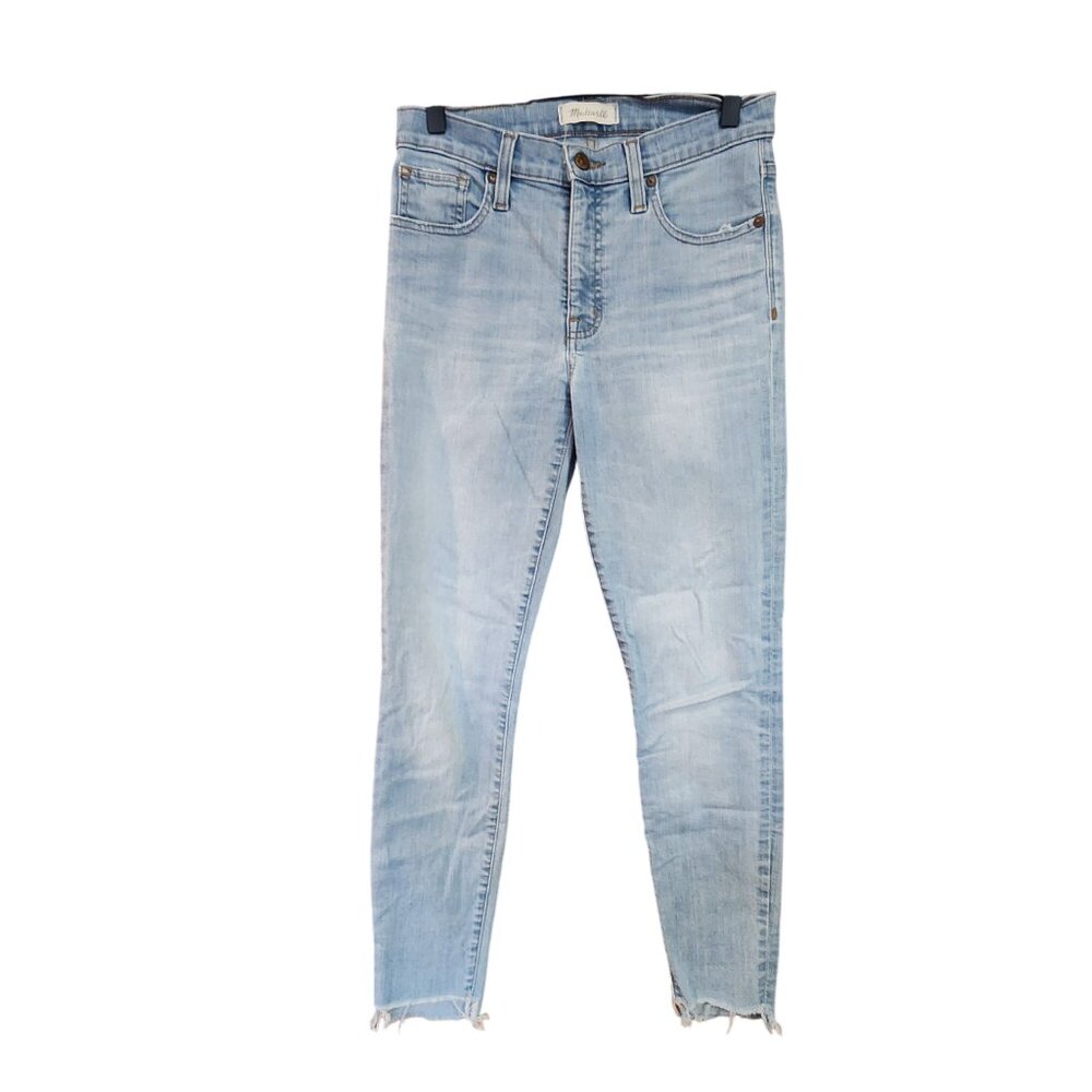 Madewell High-Rise Skinny Light Wash Distressed Jeans Womens Size 27